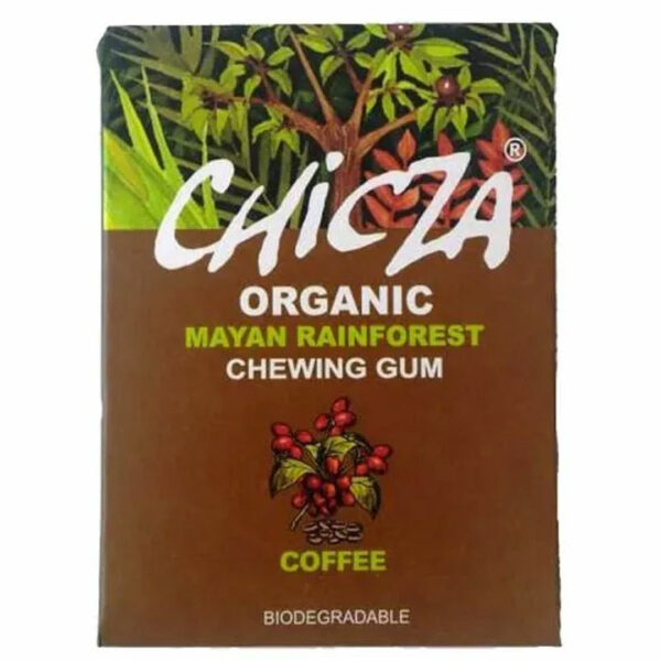Chicza, chicle natural y biodegradable, maya rainforest bio, sabor café